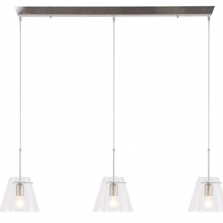 Kantoorverlichting Glass Cloak Design hanglamp Staal by Steinhauer 7864ST