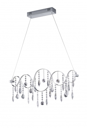 Hanglampen GARRET LED Hanglamp Chroom by Trio Leuchten R32162106