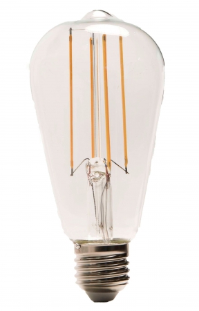 Lichtbronnen E27 LEDLAMP FILAMENT VINTAGE ST64 4W (=35W) Dimbaar