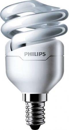Spaarlampen E14 SPAARLAMP 8W (=45W) TORNADO by PHILIPS Warm Wit