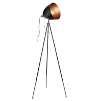 CHESTER vloerlamp zwart, koper by Eglo 49386